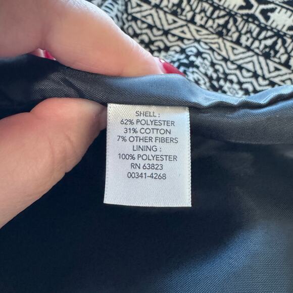 CJ Banks Patterned Open Jacket Women' Size 1X Artsy Aztec Casual Career - Picture 3 of 9